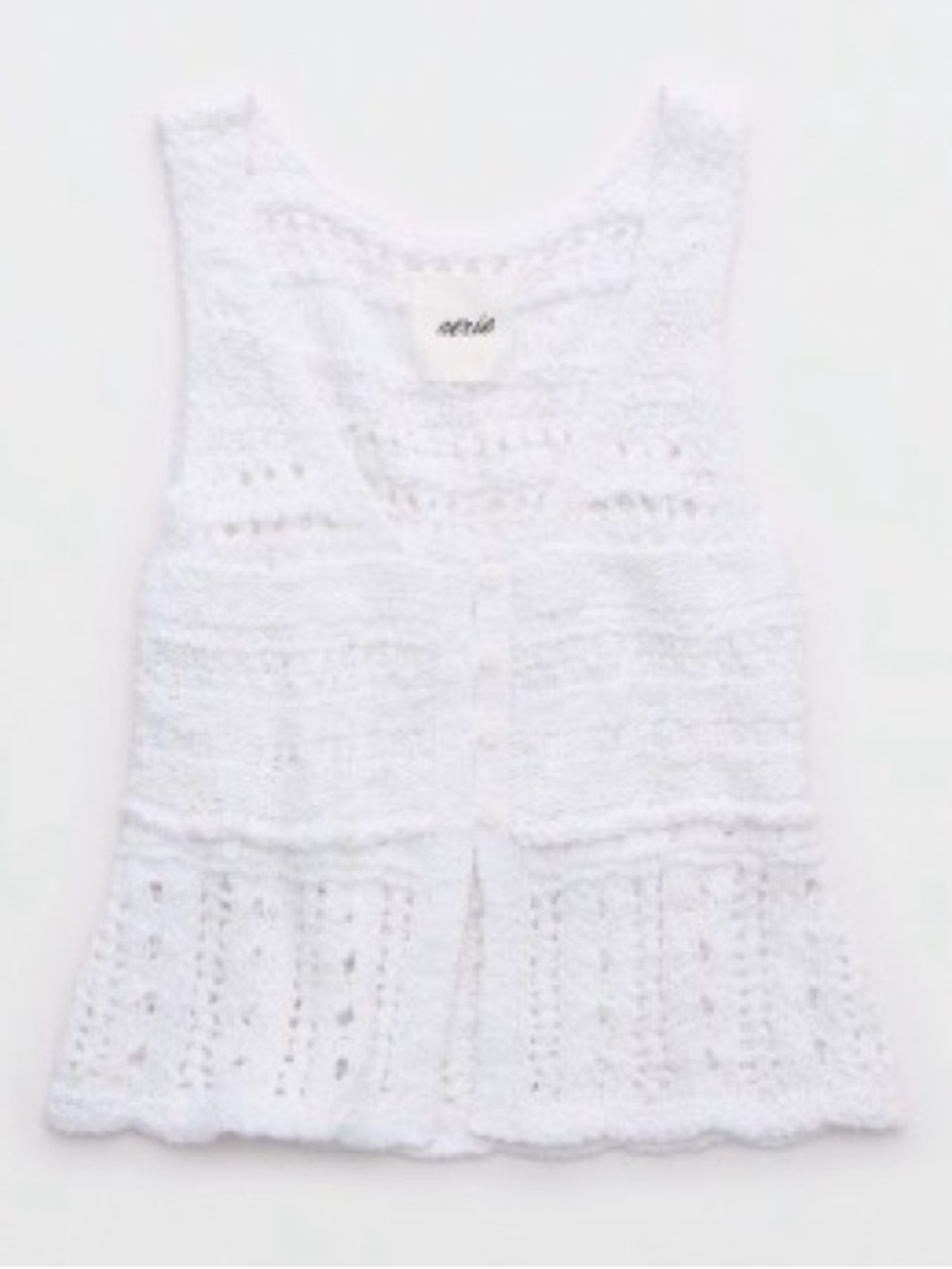 aerie crochet sweater vest tank